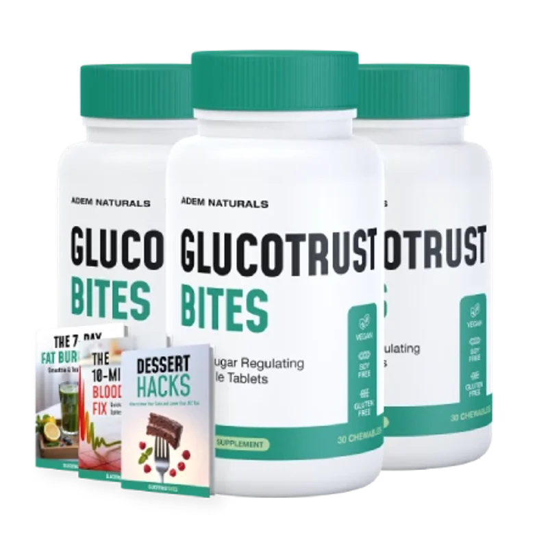 GlucoTrust Bites Blood Sugar Support — 3 Bottle / 90 Day Pack